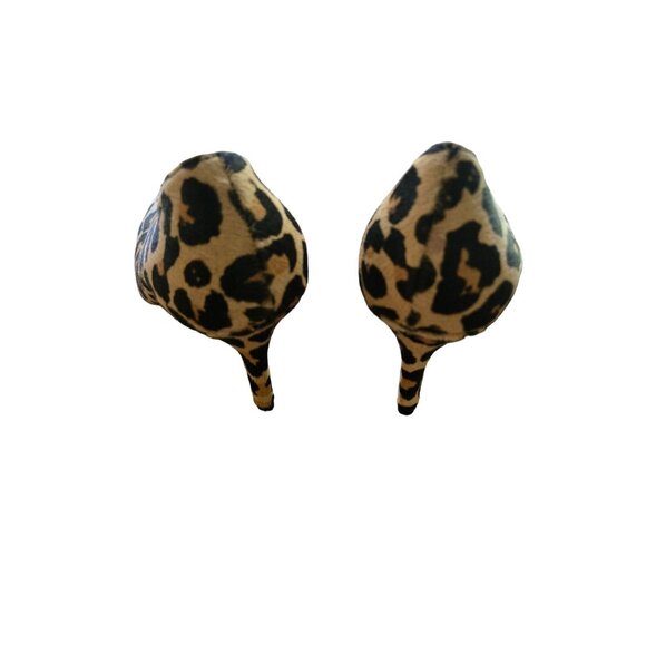 INC Leopard Heels Calf Fur Leather Stiletto Pump Sexy City Career Shoe Size: 8M - Picture 4 of 4